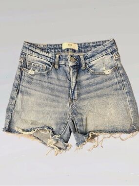 BKE Women’s Cutoff Shorts Distressed Raw Hem Jean Shorts Summer High Rise